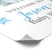 Silberstars Elephant Welcome Sign, Boy Dusche Poster (Ecke)