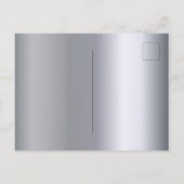 Silberstaub aus Glitzer Einladungspostkarte (Rückseite)