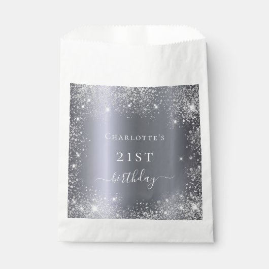 Silberstaub-Glitzer Geschenktütchen (Vorderseite)