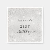 Silberstaub-Glitzer Serviette (Vorderseite)