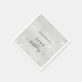 Silberstaub-Glitzer Serviette (Ecke)