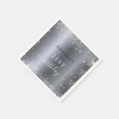 Silberstaub-Glitzer Serviette (Ecke)