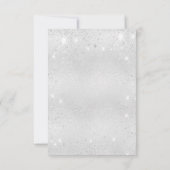 Silberstaub-Schmetterling zum Geburtstag, elegant, Einladung (Rückseite)