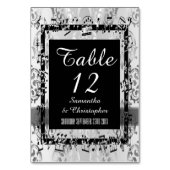 Silberstaub und schwarz tischnummer (Rückseite)