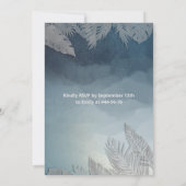 Silberstaubblaues tropisches Kleid Quinceañera Einladung (Rückseite)