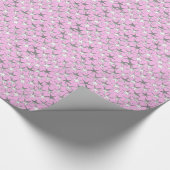 Silbersteine auf Pastellrosa Geschenkpapier (Ecke)