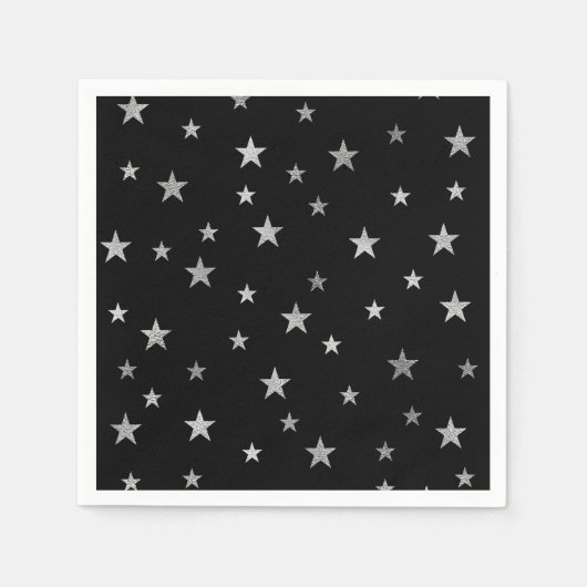 Silbersteine und schwarz serviette (Vorderseite)