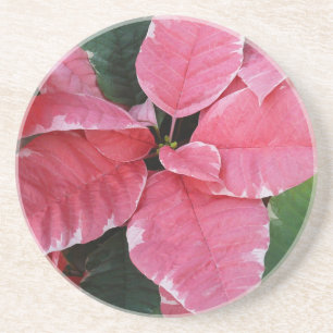 Silberstern-Marmor-Weihnachtssterne Rosa Holiday F Getränkeuntersetzer