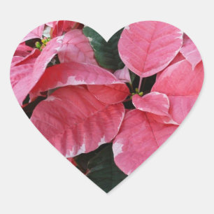 Silberstern-Marmor-Weihnachtssterne Rosa Holiday F Herz-Aufkleber