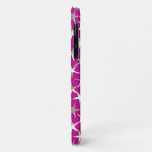 Silbersterne auf Amethystisch lila Case-Mate iPhone Hülle (Hinten/Links)