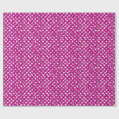 Silbersterne auf Amethystisch lila Geschenkpapier (Flach)