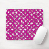 Silbersterne auf Amethystisch lila Mousepad (Mit Mouse)