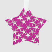 Silbersterne auf Amethystisch lila Ornament (Rückseite)