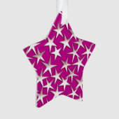 Silbersterne auf Amethystisch lila Ornament (Vorderseite)