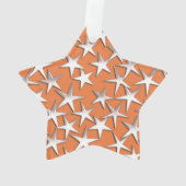 Silbersterne auf Kupfer Ornament (Rückseite)