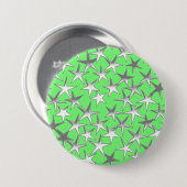 Silbersterne, auf Limettengrün Button (Vorne & Hinten)