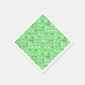 Silbersterne, auf Limettengrün Serviette (Ecke)