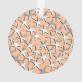 Silbersterne auf pfirsichrosa ornament (Rückseite)
