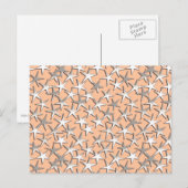 Silbersterne auf pfirsichrosa postkarte (Vorne/Hinten)