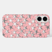 Silbersterne, auf rosa Muschel Case-Mate iPhone Hülle (Rückseite (Horizontal))