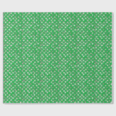 Silbersterne auf Smaragdgrün Geschenkpapier (Flach)