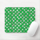 Silbersterne auf Smaragdgrün Mousepad (Mit Mouse)