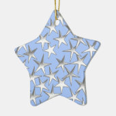 Silbersterne, blass keramikornament (Links)