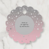 Silbersterne handgefertigt mit Liebe Monogramm Geschenkanhänger (Rückseite)