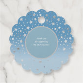 Silbersterne handgefertigt mit Liebe Monogramm Geschenkanhänger (Rückseite)