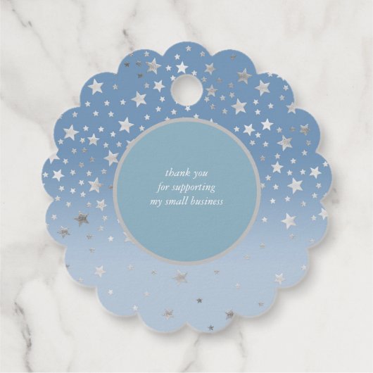 Silbersterne handgefertigt mit Liebe Monogramm Geschenkanhänger (Rückseite)