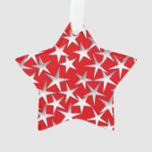 Silbersterne in dunkelrot ornament (Rückseite)