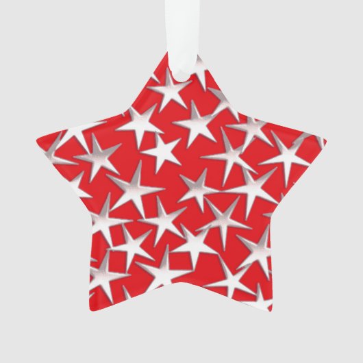 Silbersterne in dunkelrot ornament (Vorderseite)