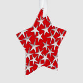 Silbersterne in dunkelrot ornament (Vorderseite)