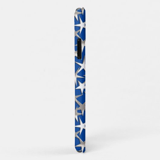 Silbersterne in Kobaltblau Case-Mate iPhone Hülle (Hinten/Rechts)