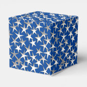Silbersterne in Kobaltblau Geschenkschachtel (Rückseite)