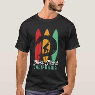 Silberstrand Kalifornien Vintage-Surfen Sommer Be T-Shirt