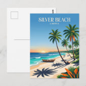 Silberstrand Liberia Postkarte (Vorne/Hinten)