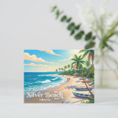 Silberstrand Liberia Postkarte (Stehend Vorderseite)