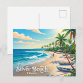 Silberstrand Liberia Postkarte (Vorne/Hinten)