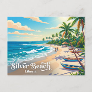 Silberstrand Liberia Postkarte