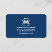 Silberstreifen an blauen Wassertropfen im Detail Visitenkarte (Rückseite)