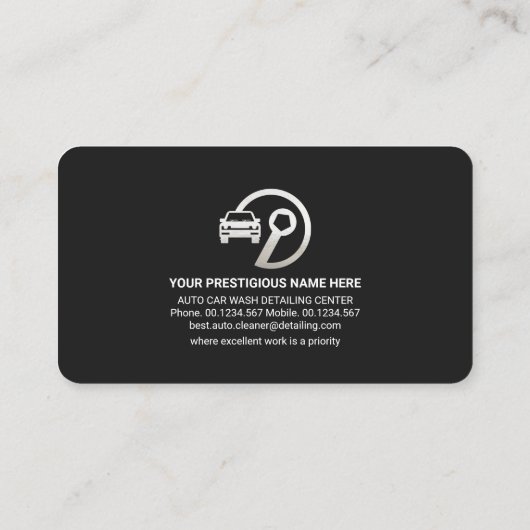 Silberstreifen auf Kristallwasserdetails Visitenkarte (Rückseite)