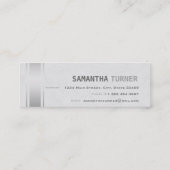 Silberstreifen Berufliches Leder Mini Visitenkarte (Rückseite)