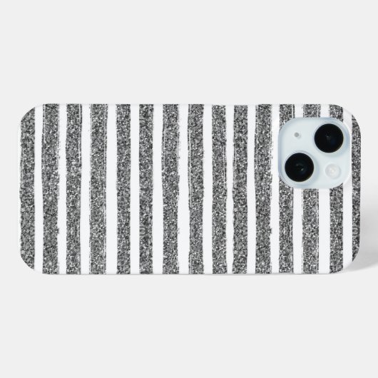 Silberstreifen des Glitzer Case-Mate iPhone Hülle (Rückseite (Horizontal))