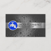 Silberstreifen-Pipeline auf Wassertropfen Visitenkarte (Vorderseite)