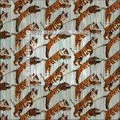 Silberstreifen Stoff (Kachel)