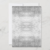 Silberstreifen Streifen Floral Lavendel ID759 Einladung (Rückseite)