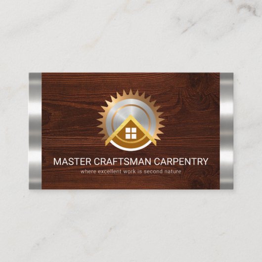 Silberstreifen Zuhause Elektrische Säge Visitenkarte (Vorderseite)