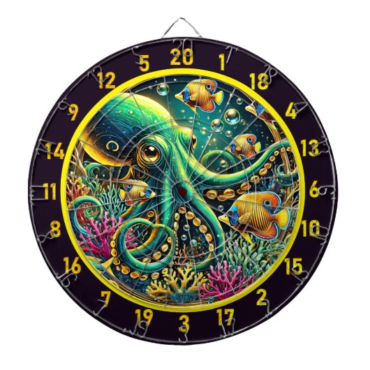 Silberströme Octopus Dartboard Dartscheibe (vorne)