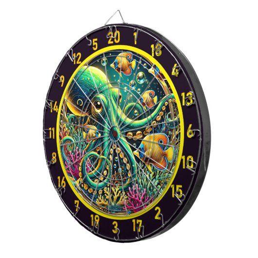 Silberströme Octopus Dartboard Dartscheibe (Vorderseite rechts)
